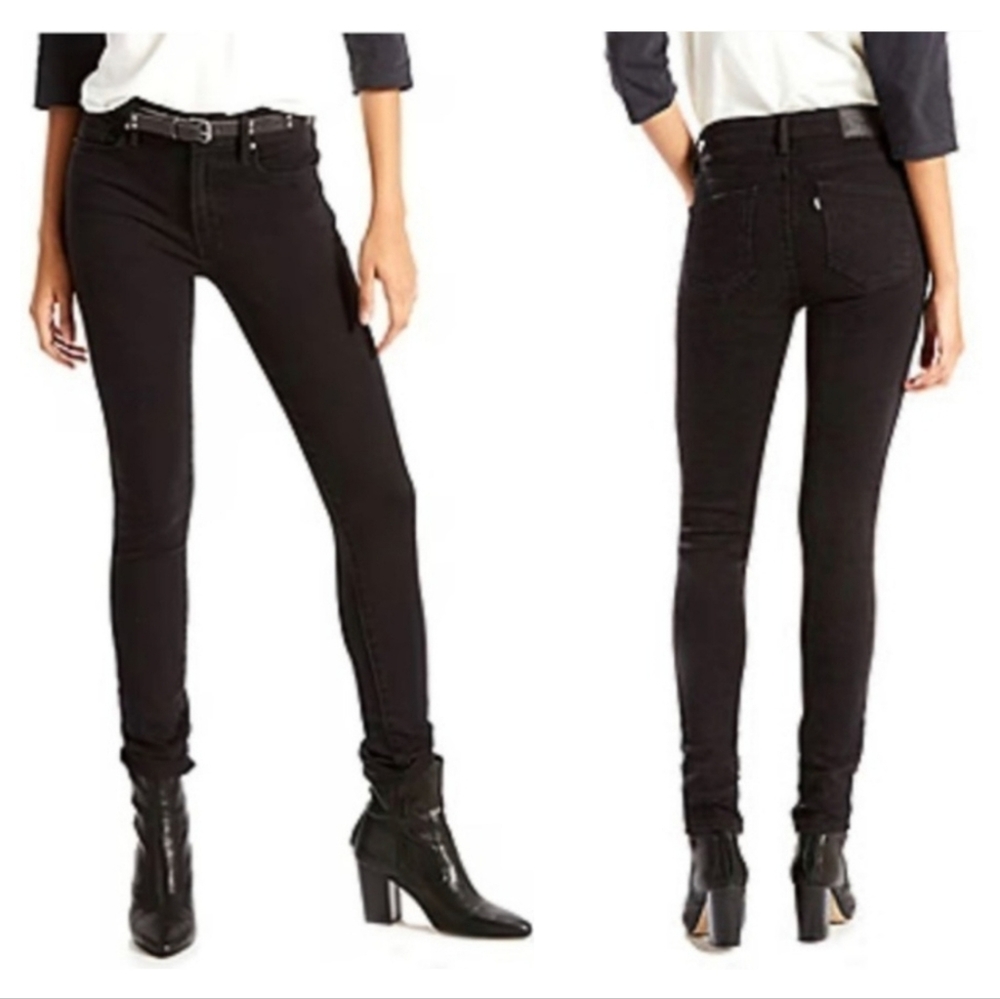 Levi’s🤍721 High Rise Skinny Color Long Shot Black Jean 29 Size 8
